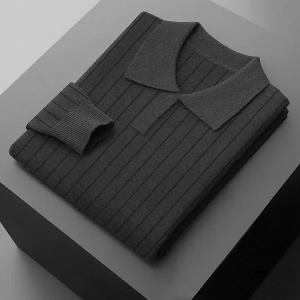 Polo Sweater- Gray